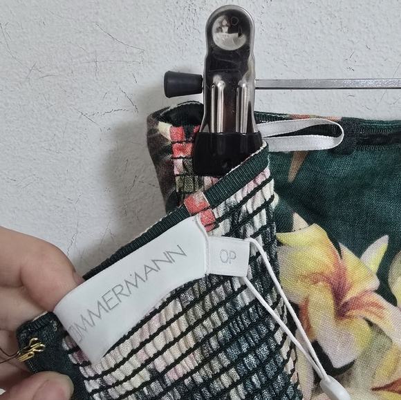 Zimmermann Lexi Bandeau linen midi dress nwt size 2 petite - Picture 9 of 13